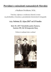 obrázek k akci Povídání o minulosti rumunských Slováků