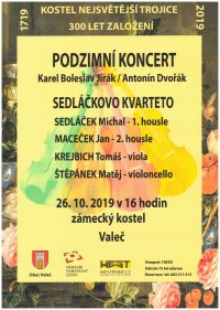 obrázek k akci Podzimní koncert v zámeckém kostele ve Valči