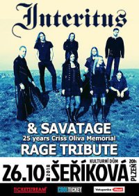 obrázek k akci INTERITUS, Savatage (SK) - 25 years Criss Oliva Memorial, Rage Tribute (XIII Ghosts, SK)