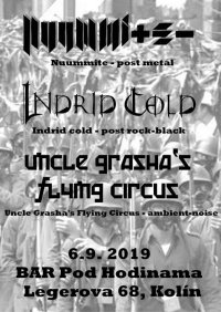 obrázek k akci Nuummite, Indrid cold, Uncle Grasha's Flying Circus v Baru pod hodinama