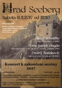obrázek k akci 18. 11. 2017 - HRAD SEEBERG - Komorní koncert k ukončení hradní sezóny