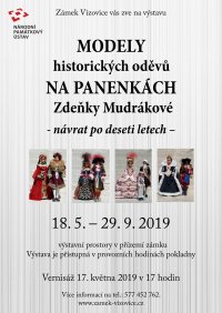 obrázek k akci Modely historických šatů na panenkách po deseti letech ve Vizovicích