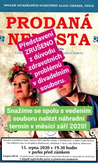 obrázek k akci Prodaná nevěsta v Ratibořicích - divadelní představení je bohužel ZRUŠENO 