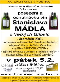 obrázek k akci Posezení a ochutnávka vín Stanislava Mádla