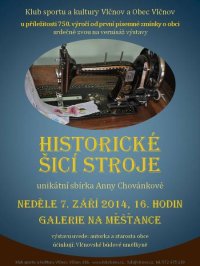 obrázek k akci Historické šicí stroje - unikátní sbírka Anny Chovánkové